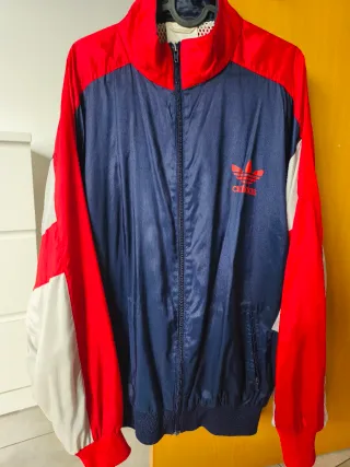 Chaqueta Adidas Vintage Azul Roja