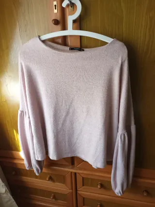 Jersey Mango rosa manga abullonada