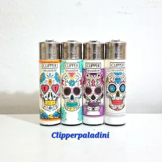 Accendini Clipper Teschi Colorati Medium