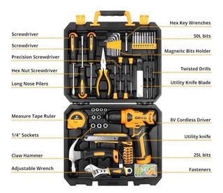 Caja de herramientas DEKO con destornillador