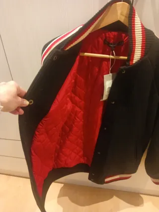 Chaqueta bomber negra