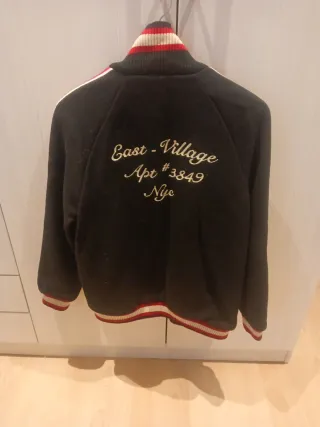 Chaqueta bomber negra