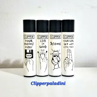 Accendini Clipper Set 4 Pezzi Grafica