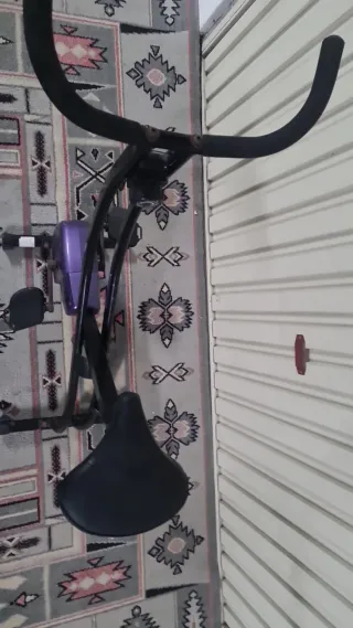 Bicicleta estática morada