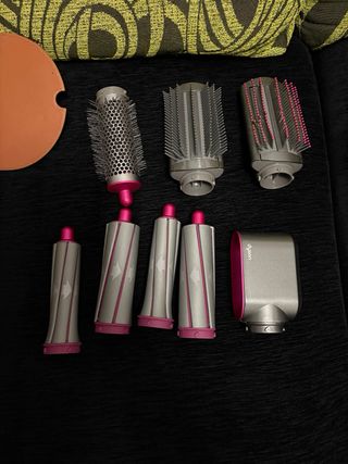 Dyson Airwrap Secador Rosa y Plateado