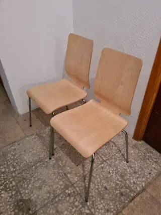 Silla Ikea Madera y Metal