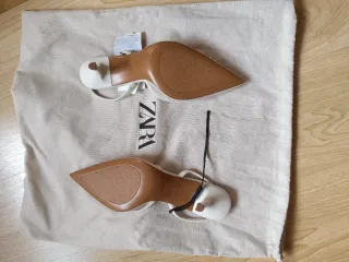 Zapatos Zara abalorios destalonado mesh 35