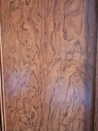 Puertas de armario de madera y espejo