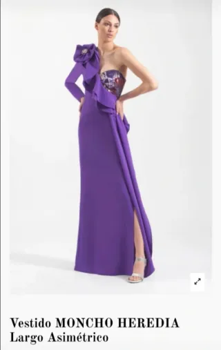 Vestido fiesta/evento morado con etiqueta