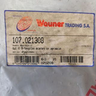PARAGOLPES DELANTERO AUDI A3 NUEVO 107021308
