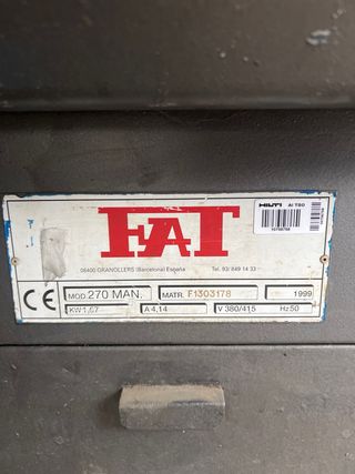 Tronzadora, cizalla y lijadora