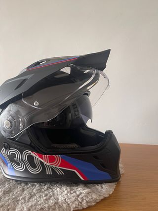Casco Integral 130R Negro Azul Rojo Talla S 55-56