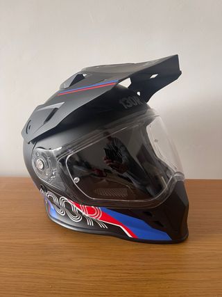 Casco Integral 130R Negro Azul Rojo Talla S 55-56