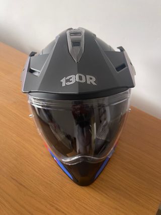Casco Integral 130R Negro Azul Rojo Talla S 55-56