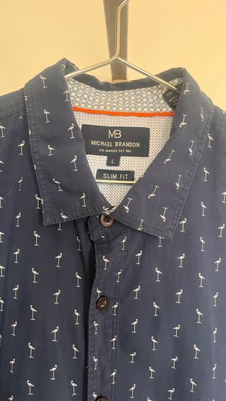 Camisa Michael Brandon Flamencos Talla L