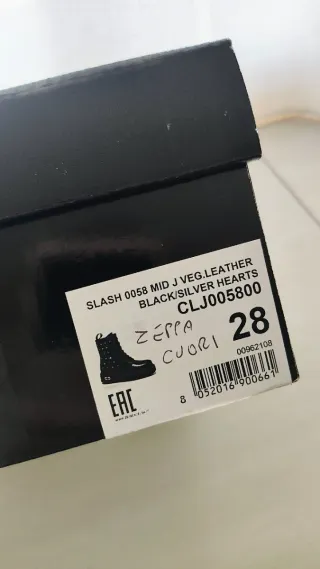 Stivaletti Cult Young neri con cuori