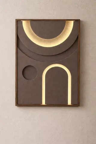 Quadro LED Decorativo Moderno Geométrico-Novo