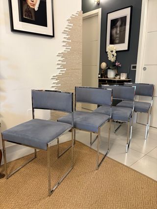 Set 4 sedie Willy Rizzo design vintage mid century