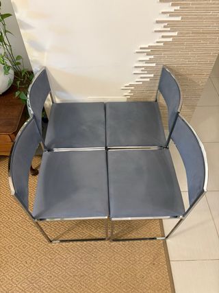 Set 4 sedie Willy Rizzo design vintage mid century