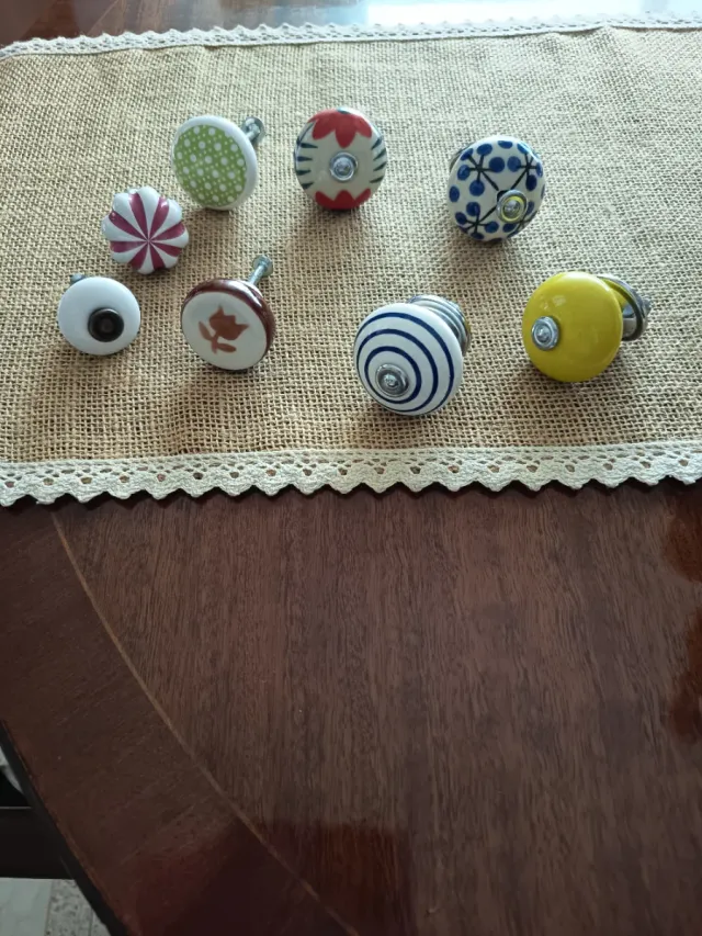 8Tiradores de cerámica para cajones y puertas