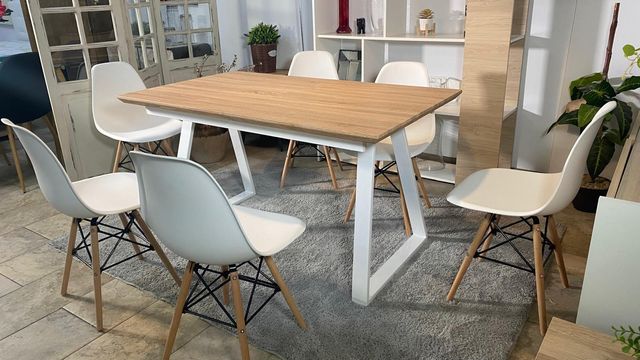 Mesa de comedor extensible 140(180)x80cm