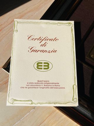 Quadro lastra oro scena rurale