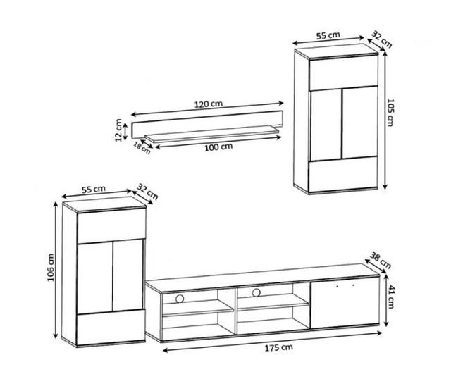 Mueble para TV Airam 230cm – Almacenamiento y Estilo Moderno