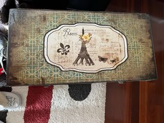 Baúl decorativo estilo vintage París