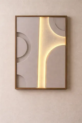 Quadro LED Decorativo Geométrico Moderno-Novo