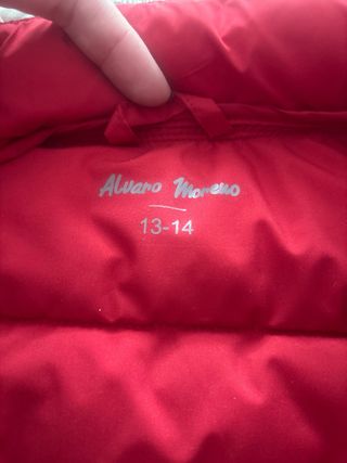 Chaleco niño rojo marca Álvaro Moreno, sin estrena