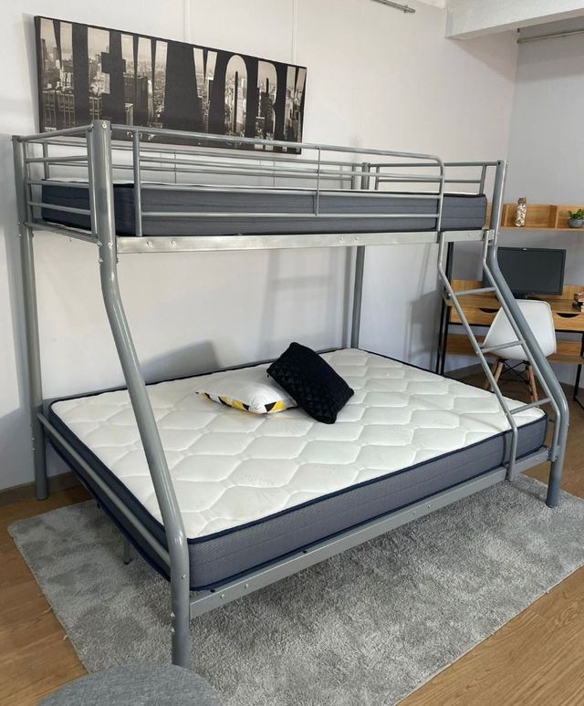 Litera doble con colchones básicos de 17 cm de grosor - GRAN OFERTA