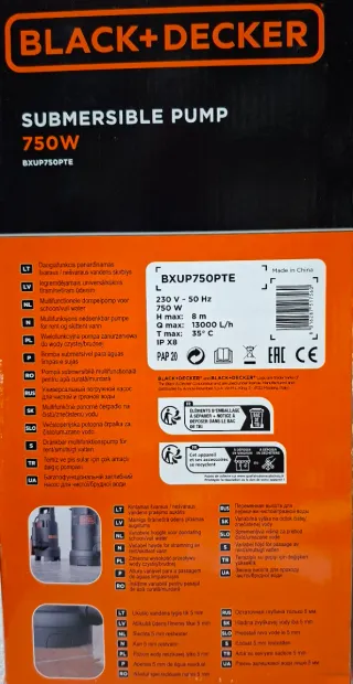 Bomba Sumergible Black+Decker BXUP750PTE