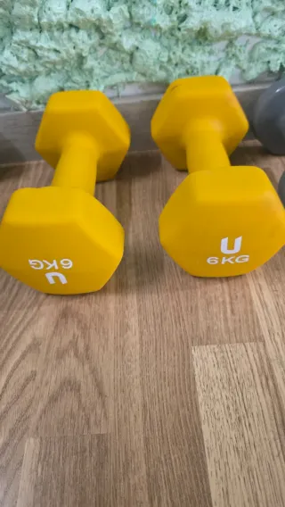 Pesas amarillas 6kg (par)