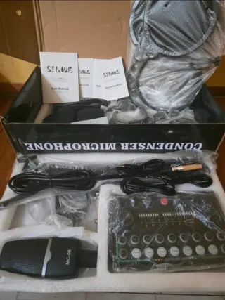 Kit Podcast 2 Microfoni Mixer Audio Bluetooth