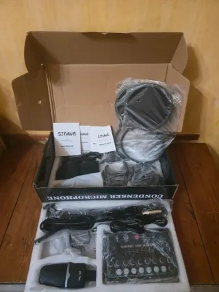 Kit Podcast 2 Microfoni Mixer Audio Bluetooth