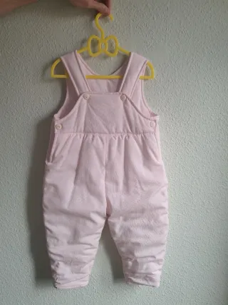 Conjunto invierno bebé blanco y rosa