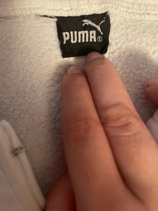 Felpa con cappuccio Puma bianca