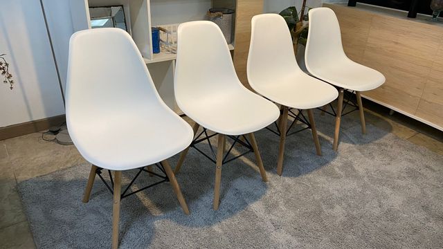 Pack de 4 Sillas Nórdicas Blancas - Estruturas en microfibra