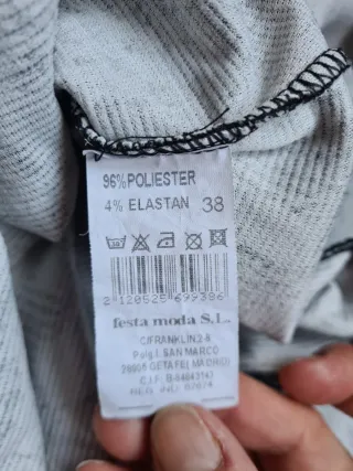 Vestido estampado blanco y negro.