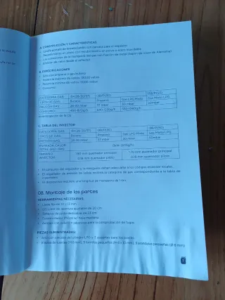 Estufa exterior de gas