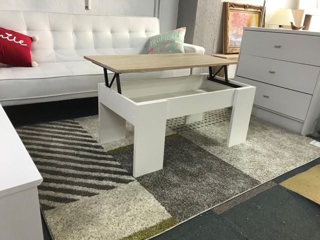 Mesa de centro elevable ELISA 100x50cm moderna con almacenamiento