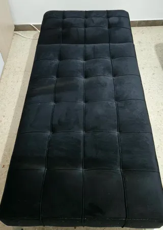 Sofá Cama Terciopelo Negro Nuevo(sin uso)+2 cojine
