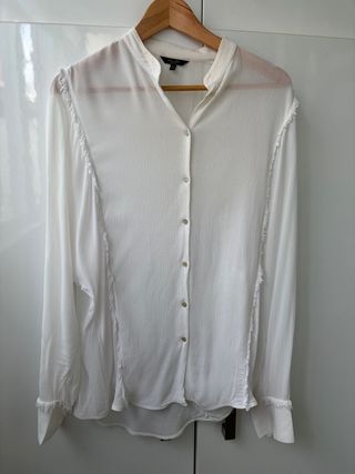 Blusa blanca Massimo Dutti Talla XS
