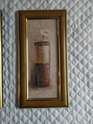 2 Cuadros Jarrones 30x15