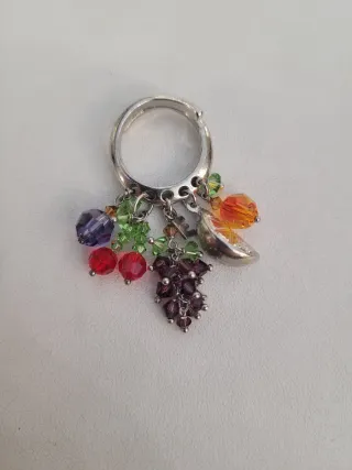 Anello argento e Swarovski multicolor