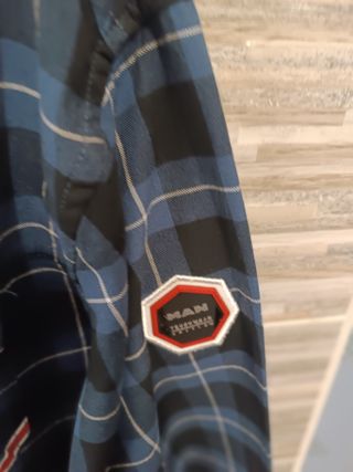 Camicia Karo uomo a scacchi blu XL