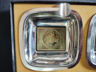 Juego 4 Ceniceros Vintage Acero Coleccionable