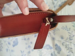 Bolso de piel marrón Zara girls