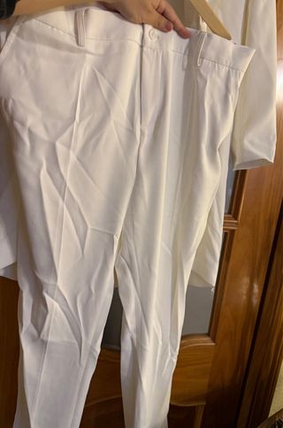 Traje de 3 Piezas Blanco Hombre Talla L