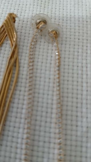 2 paia orecchini bigiotteria dorati